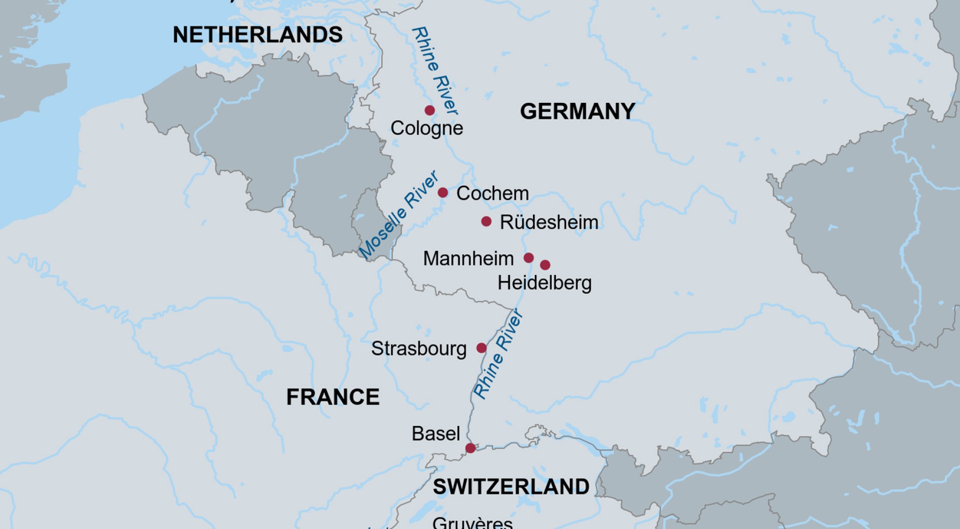 Map Great European Journey