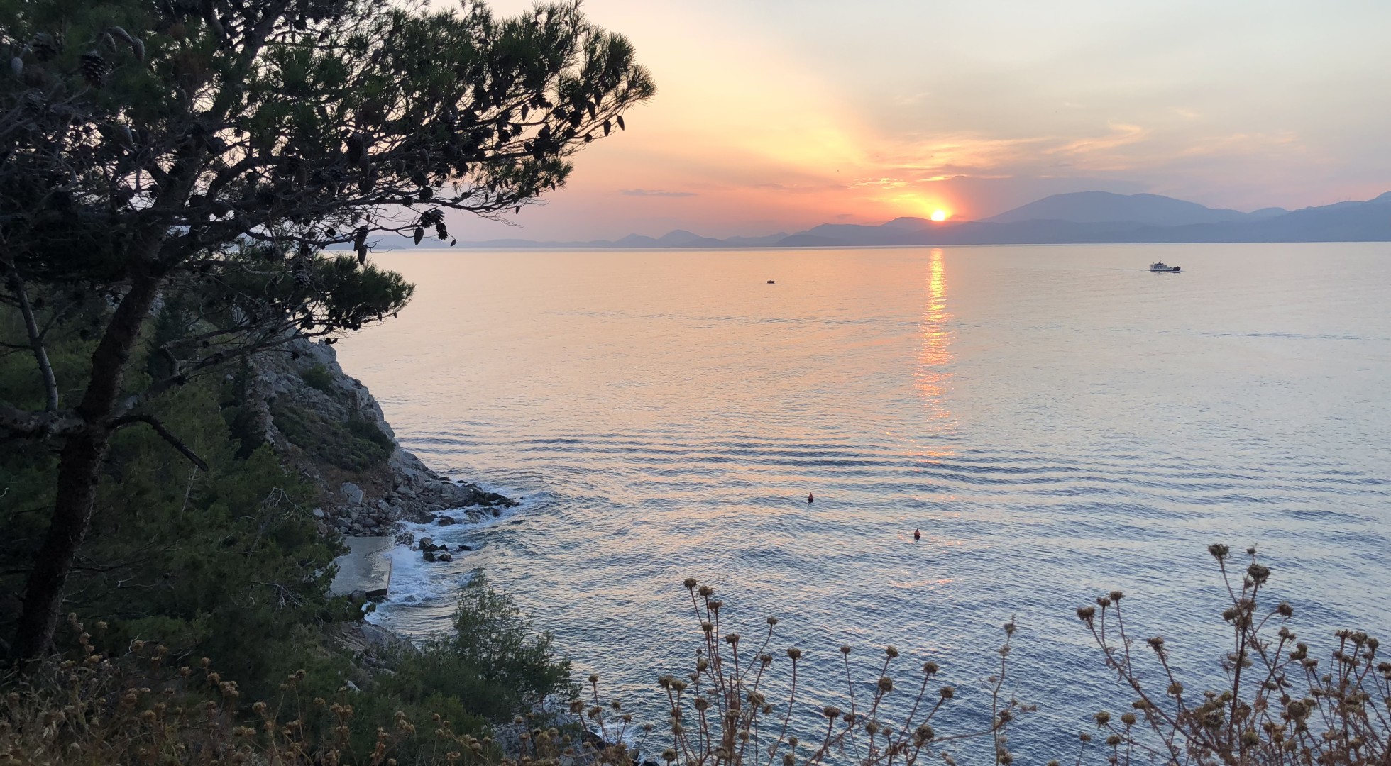 Beautiful view in Greece on the water