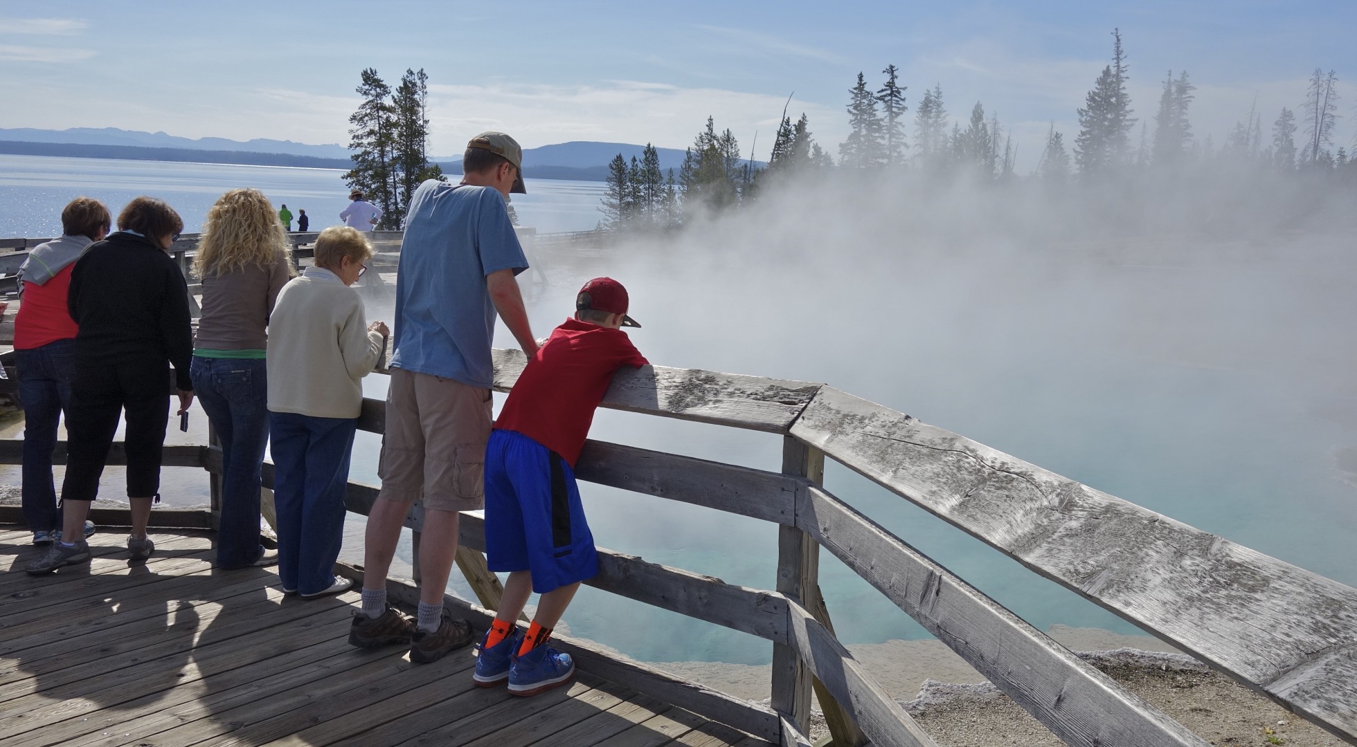 Travelers at Yellowstone