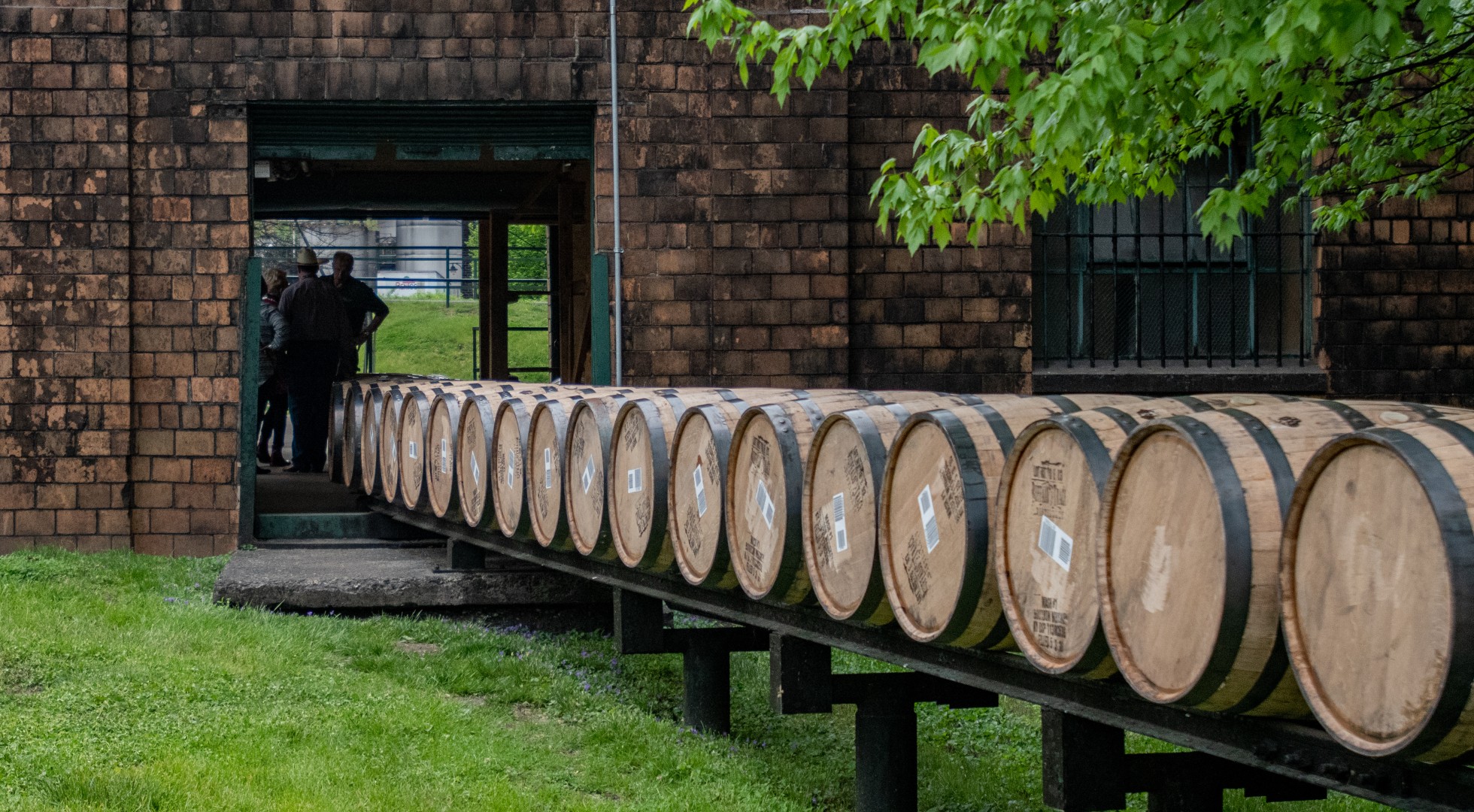 Barrels Roll Through Building