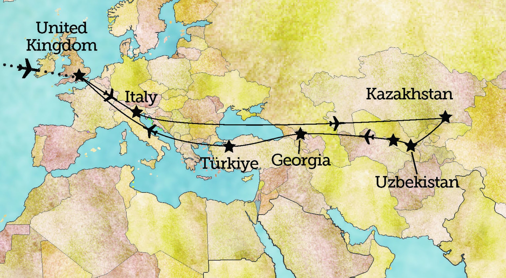 Silk Road map