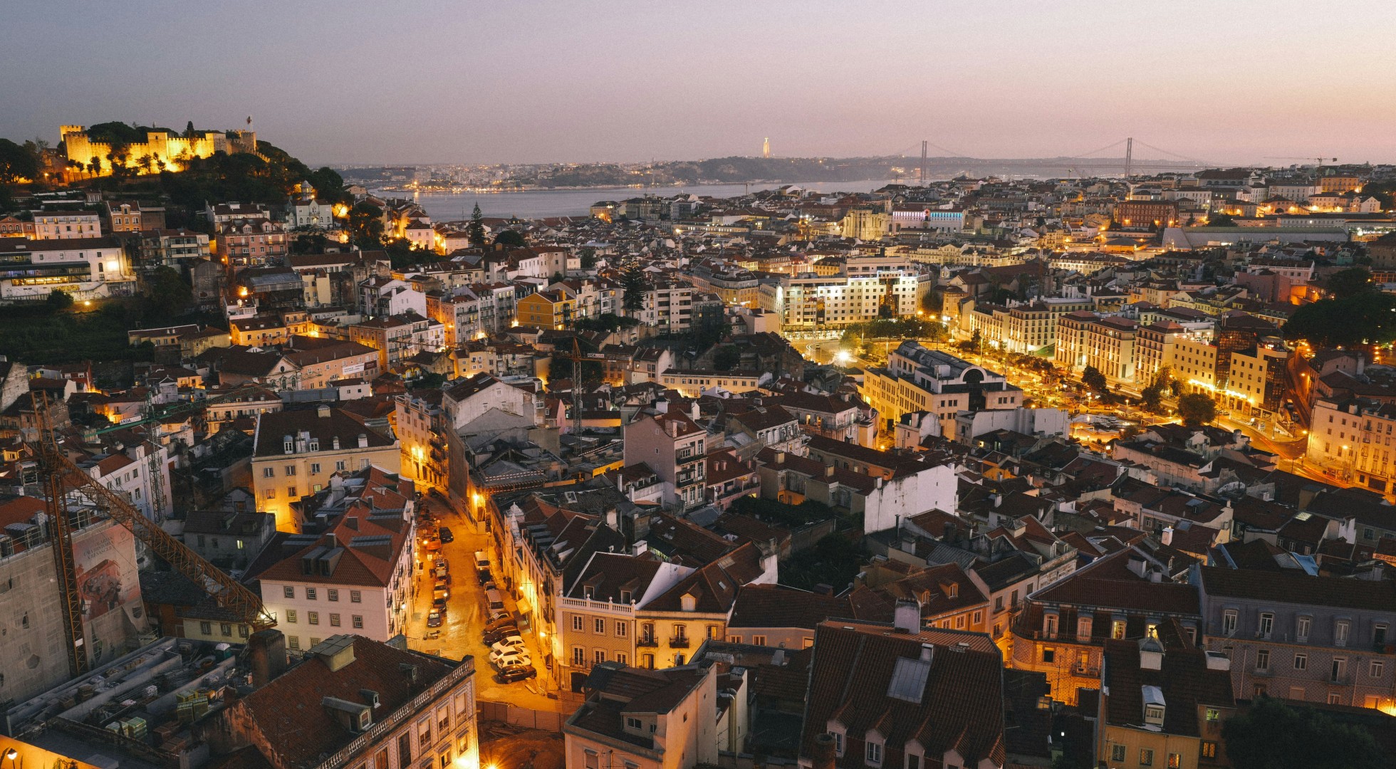 dusk view of lisbon