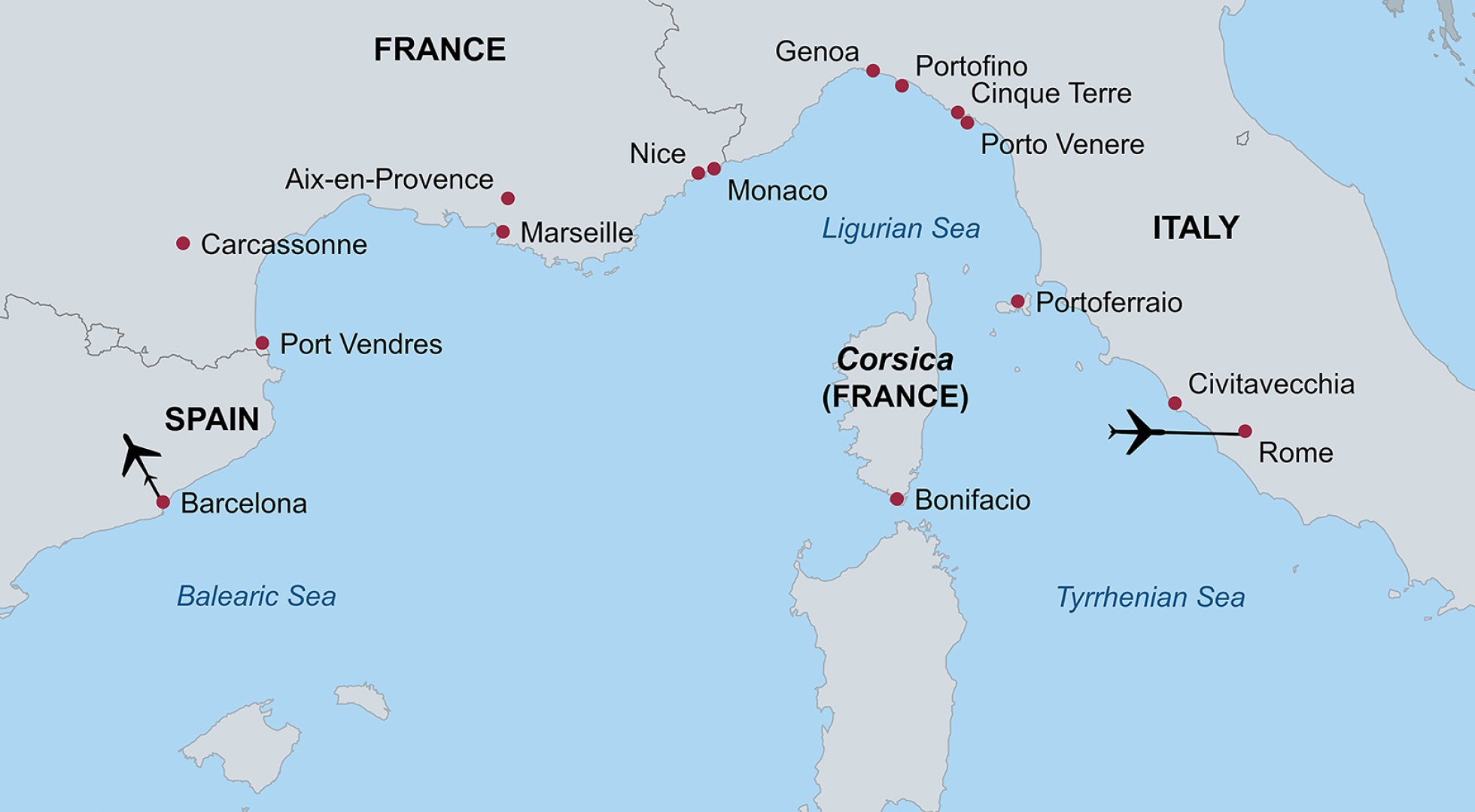 Rivieras map