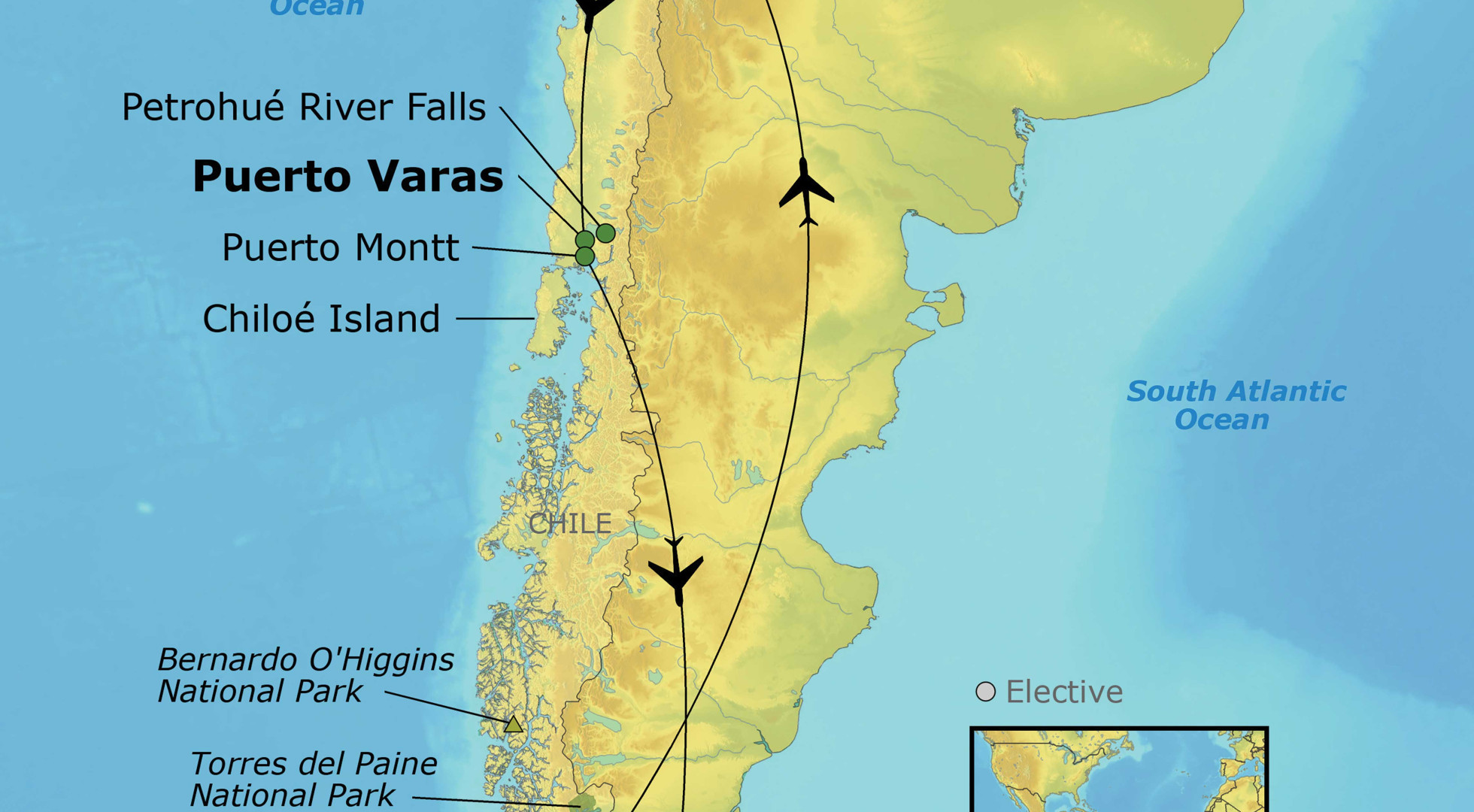 map chile