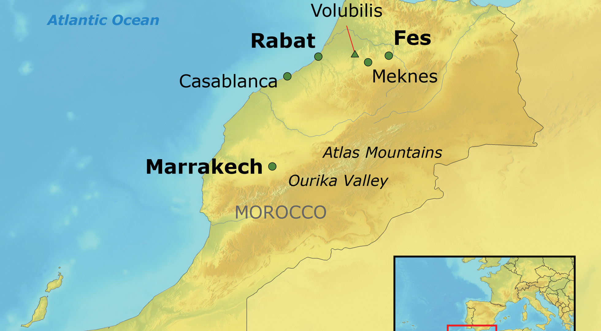 map morocco