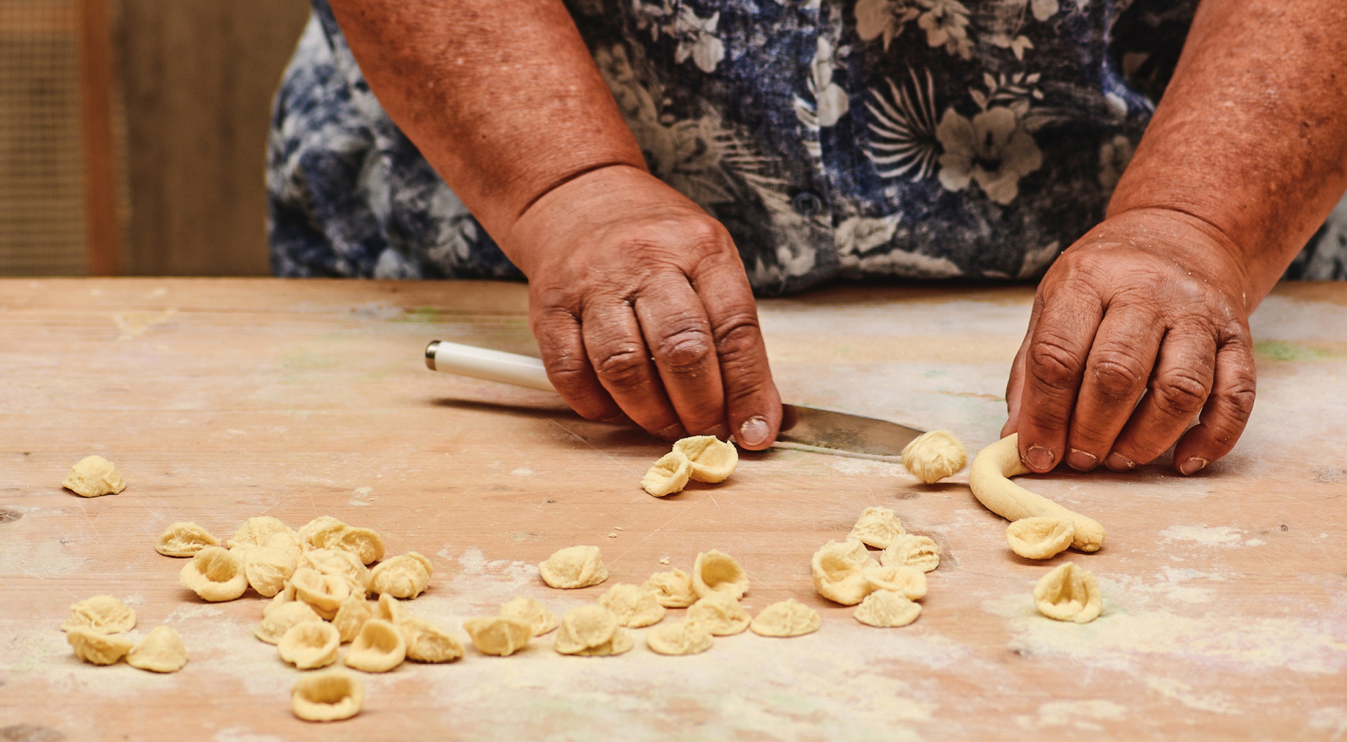Making pasta by hand