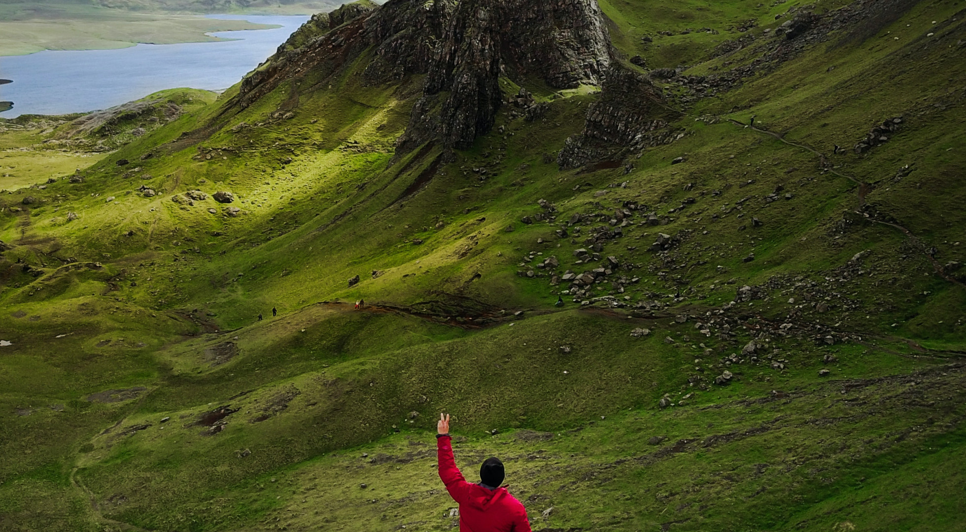 man pointing