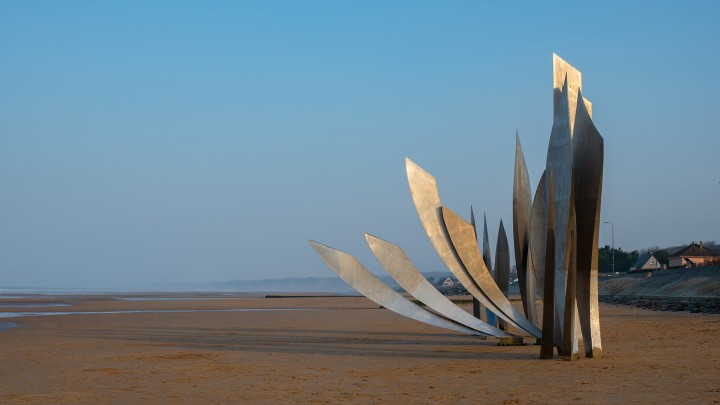sculpture on beach