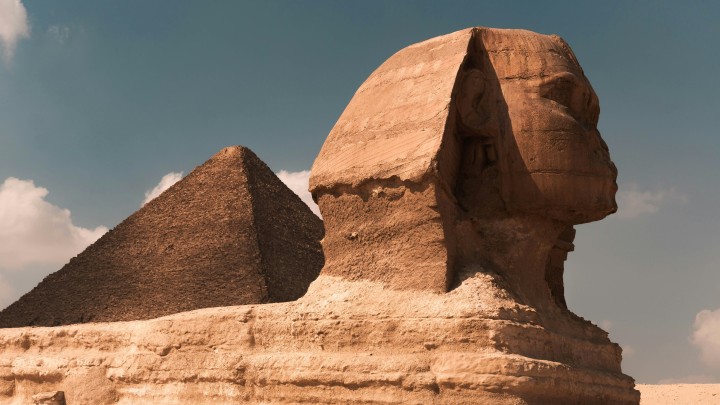 Sphinx and Giza Pyramids