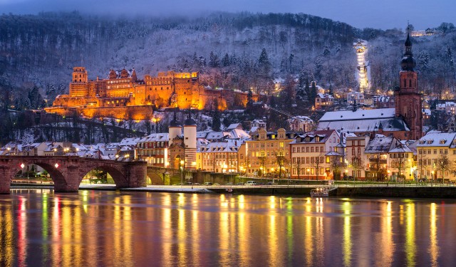 rhine river in the snow